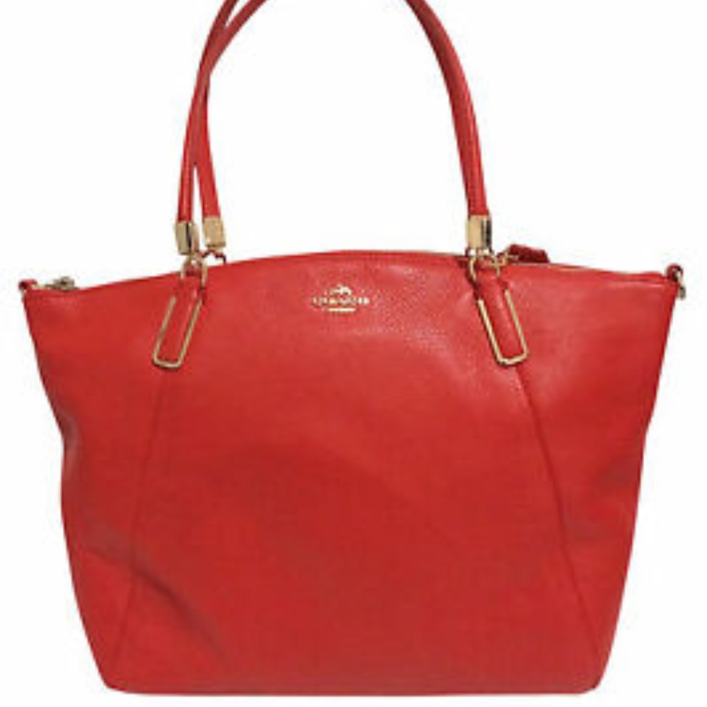 Coach Kelsey Pebbled Leather Satchel Bag